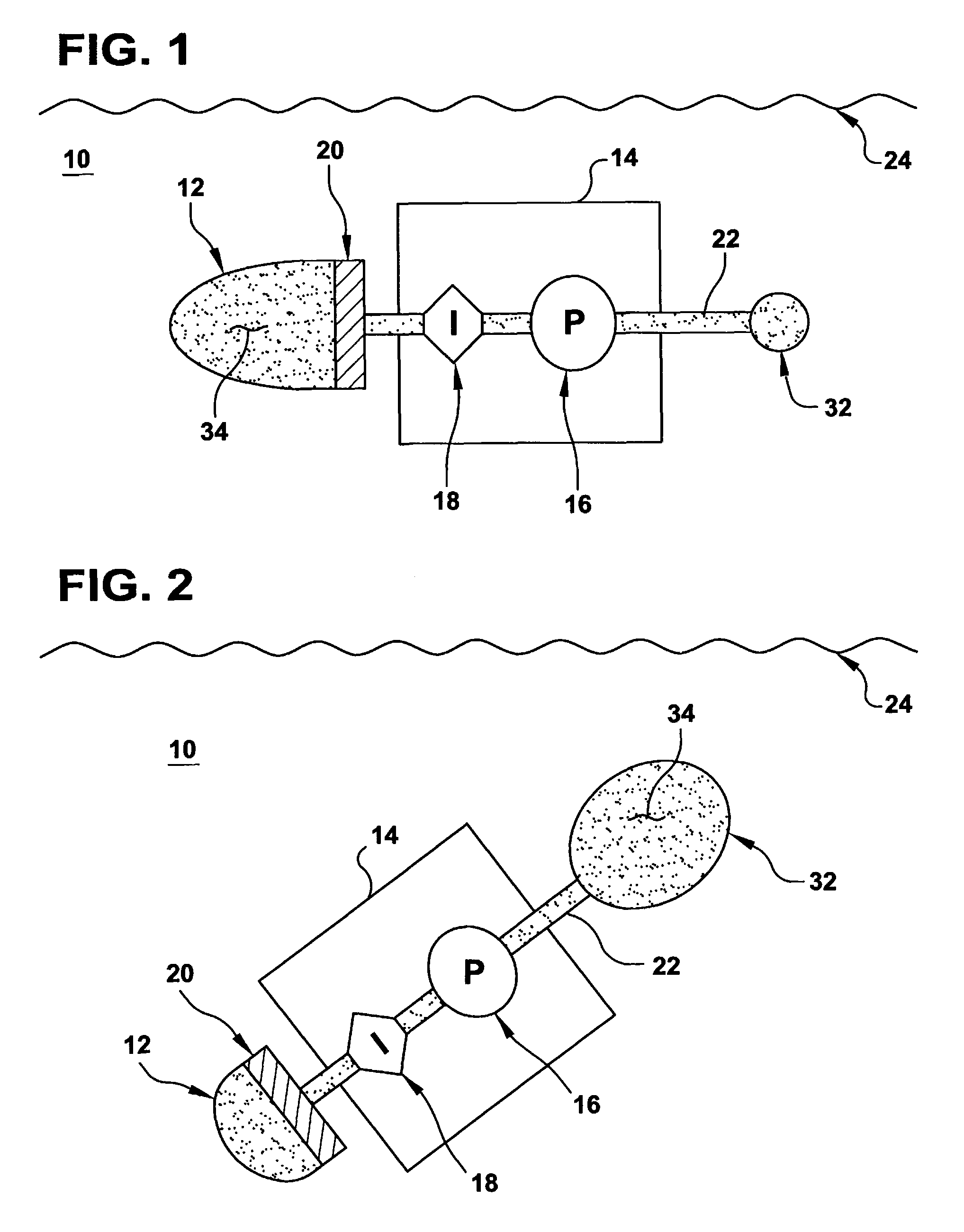 Neutrally buoyant submerged system using lesser density ballast fluid