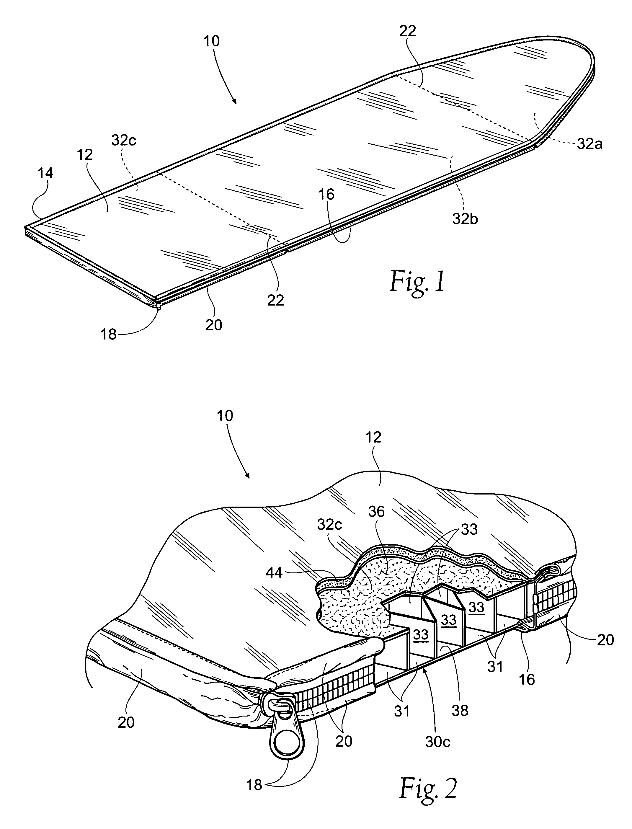 Portable ironing pad assembly