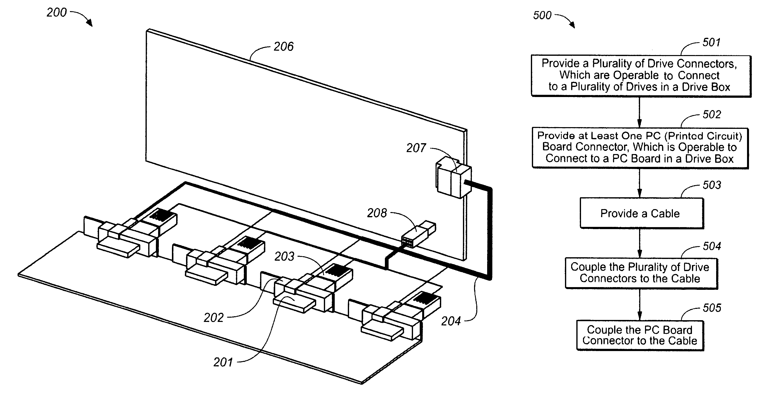 Multiple drive plug-in cable