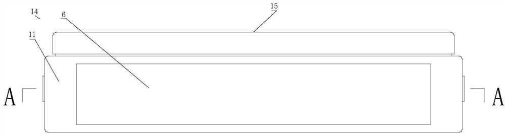 Horizontal battery structure and production process thereof