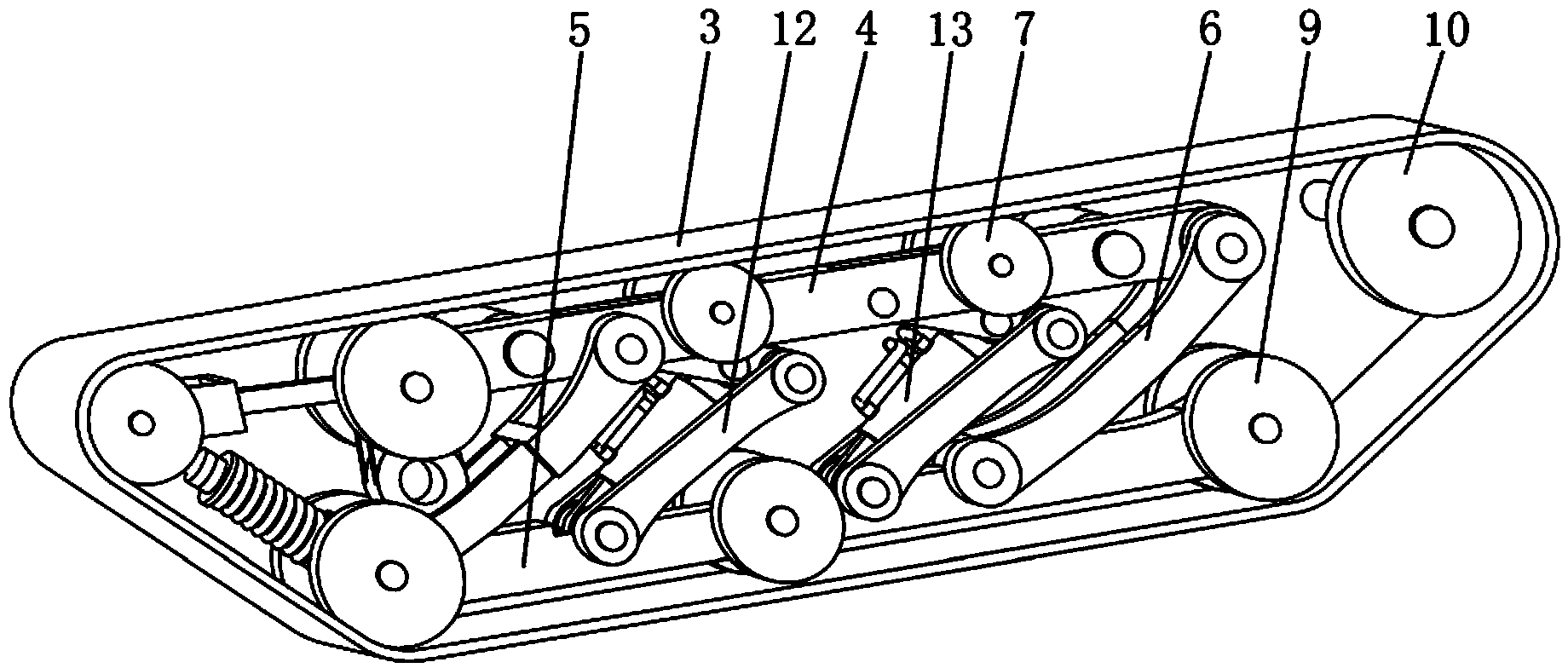 Tracked and wheeled switchable traveling chassis