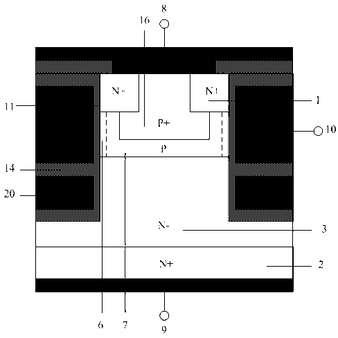 Groove type power MOSFET (Metal-Oxide-Semiconductor Field Effect Transistor) device