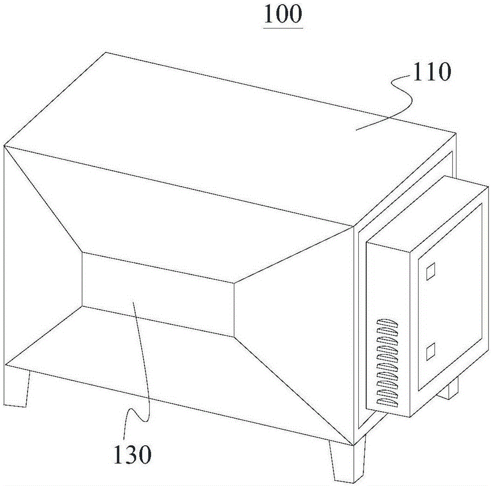 Combined type treatment device for industrial soot waste gas