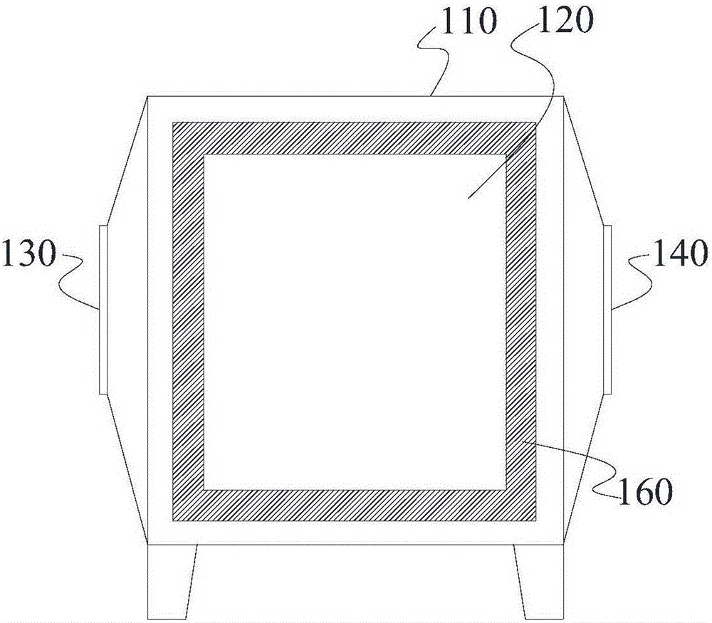 Combined type treatment device for industrial soot waste gas