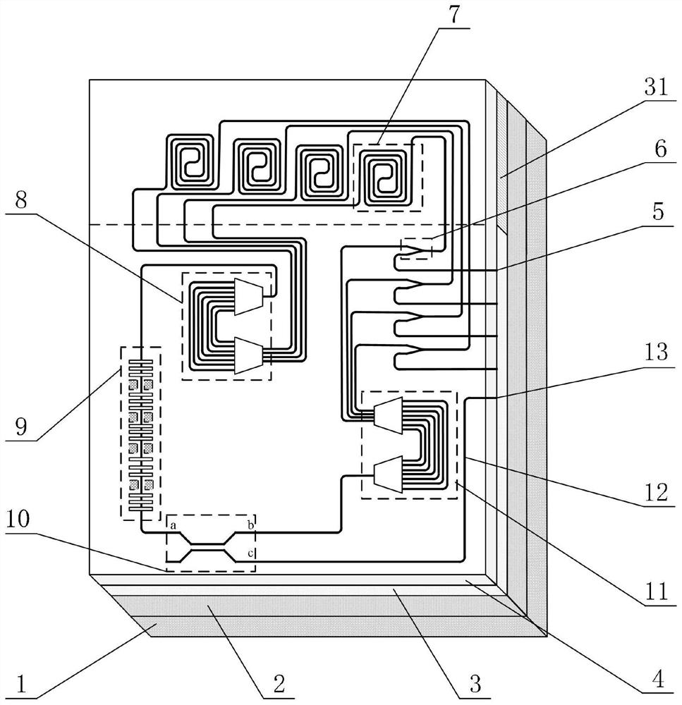 Multi-wavelength ring laser chip