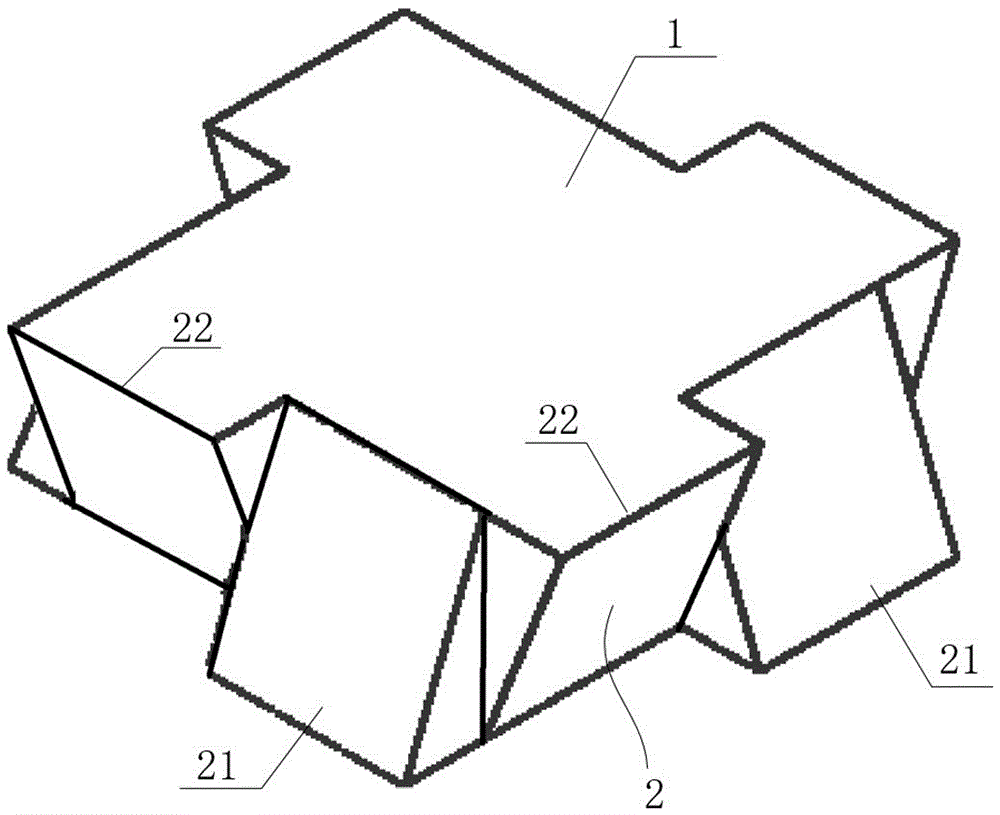 Mutual transmission force type interlocking block and preparation method thereof