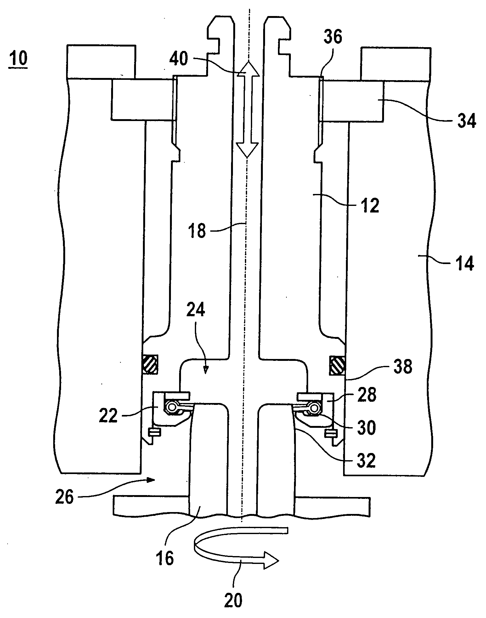 Sealing arrangement for sealing a gap between two components which can rotate in relation to each other about a common rotational axis