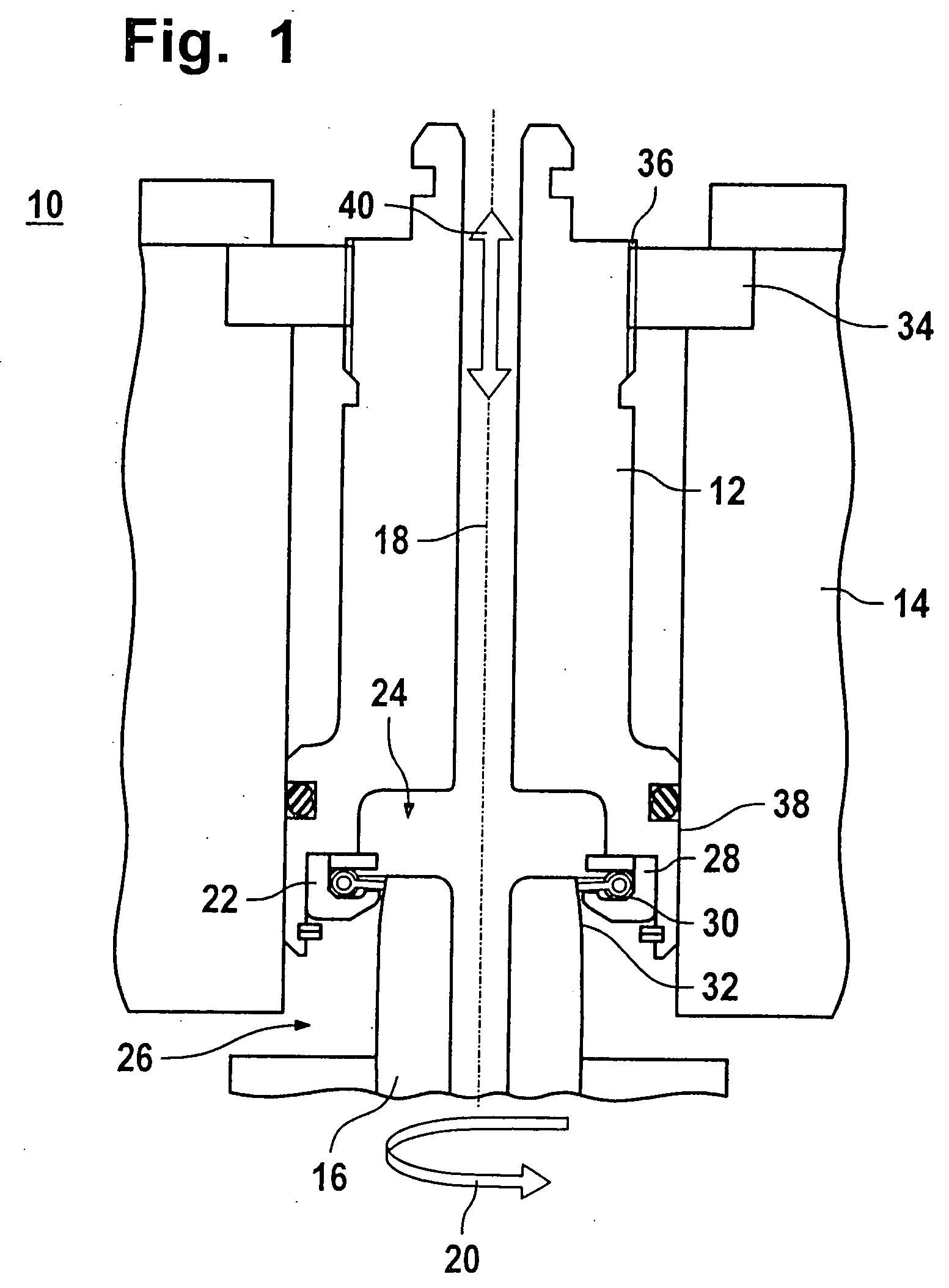 Sealing arrangement for sealing a gap between two components which can rotate in relation to each other about a common rotational axis