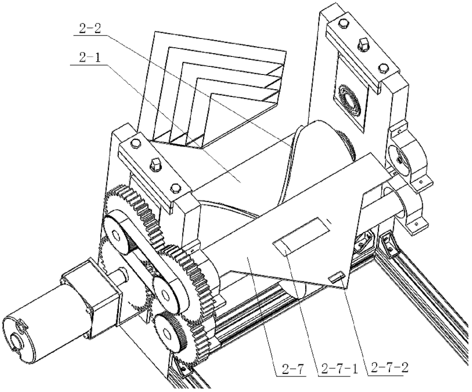 Crease folding module of napkin folding production line