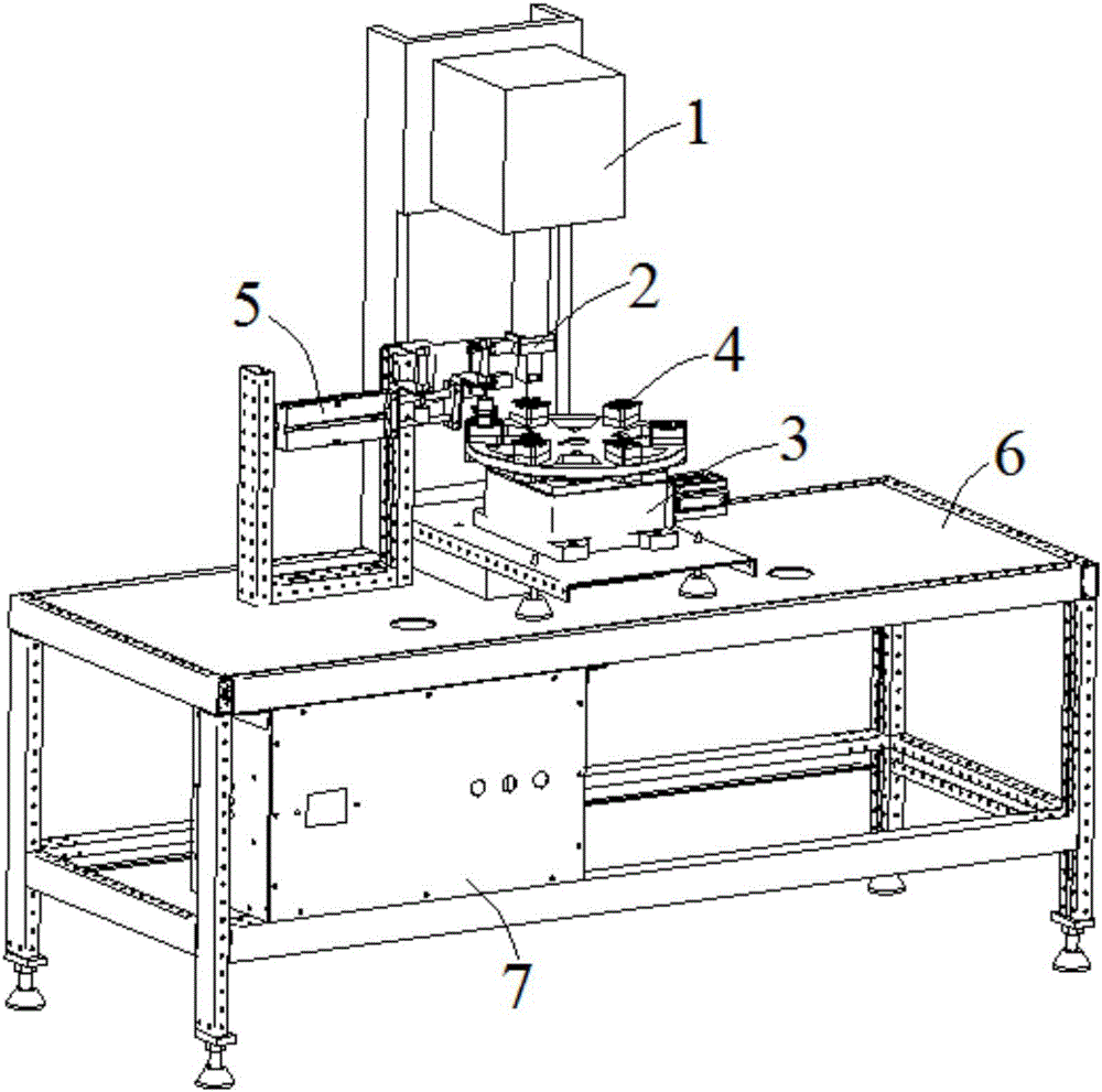 Semi-automatic rotary riveting fixture and riveting method thereof