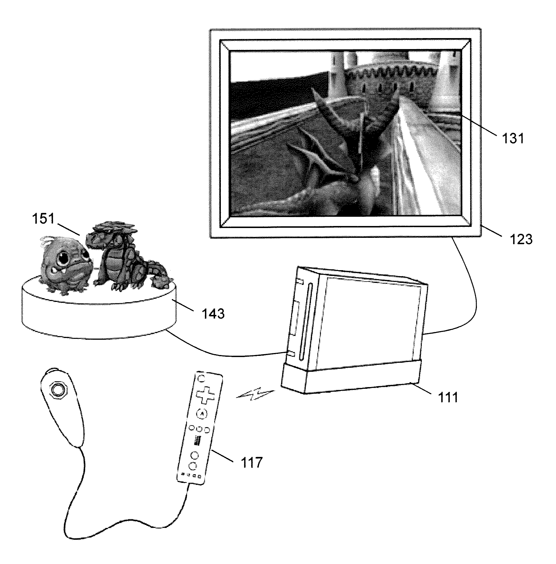 Video game with concurrent processing of game-related physical objects