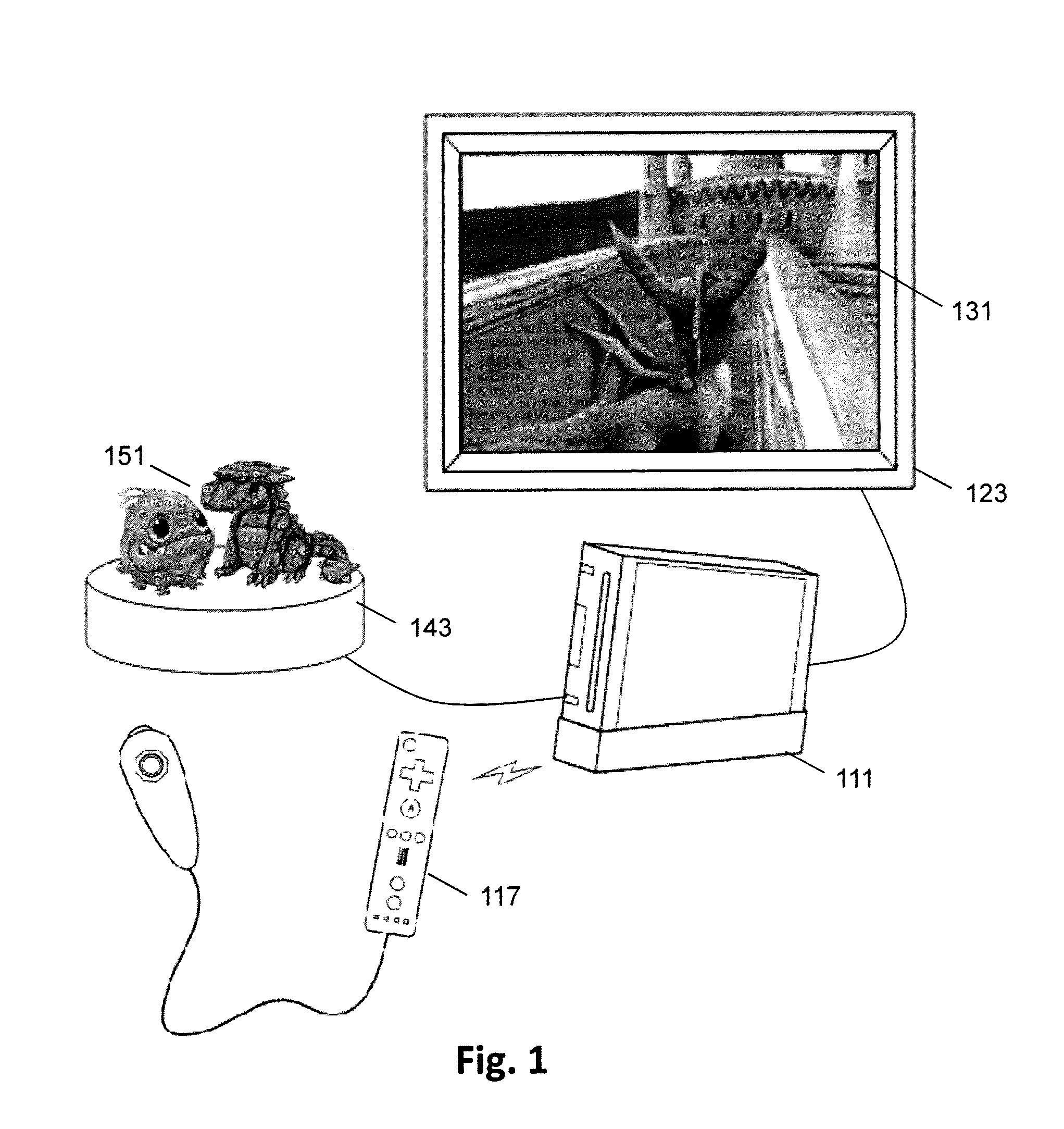 Video game with concurrent processing of game-related physical objects