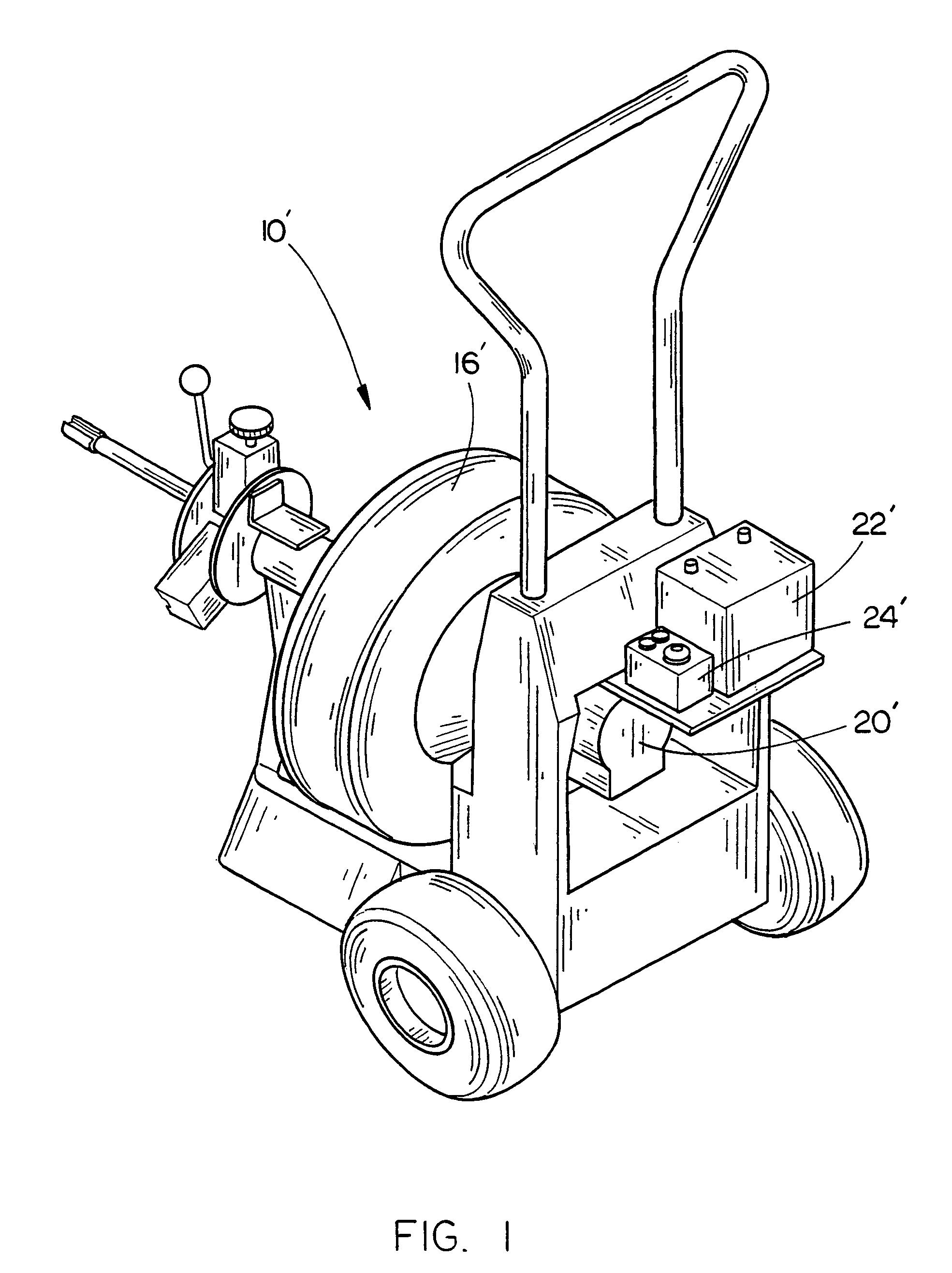 Battery-powered sewer and drain cleaner