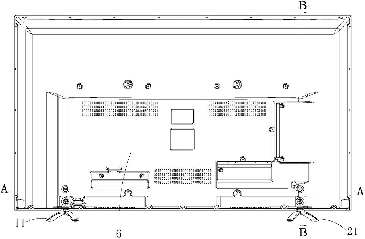 Double base structure of liquid crystal display device and liquid crystal display device