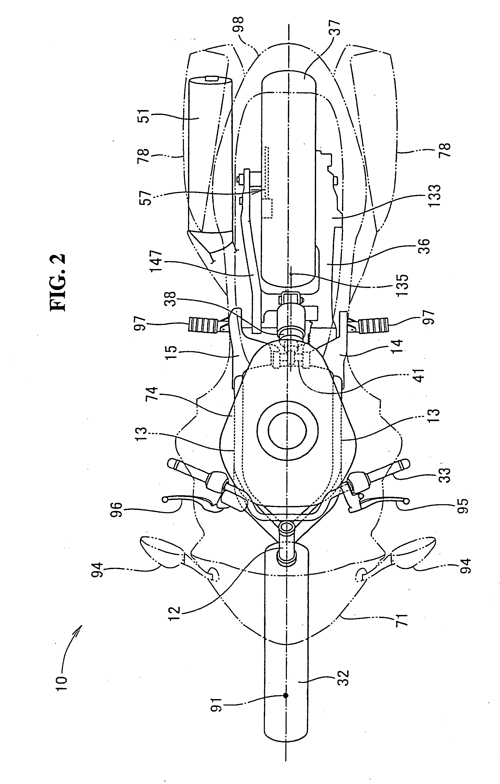 Swing arm supporting structure for motorcycles