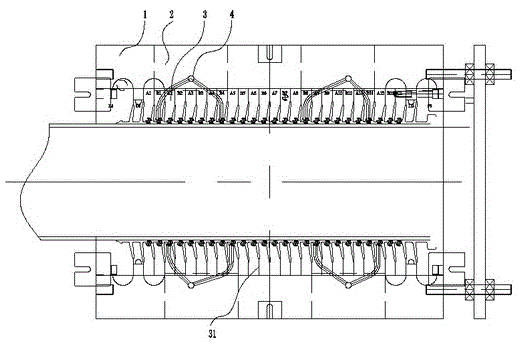 Rubber injection mold of insulator