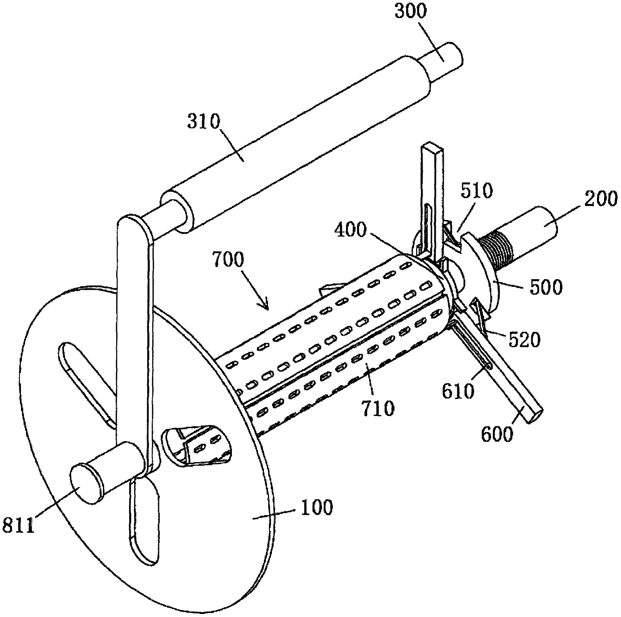 Communication cable extending and retracting device for communication engineering