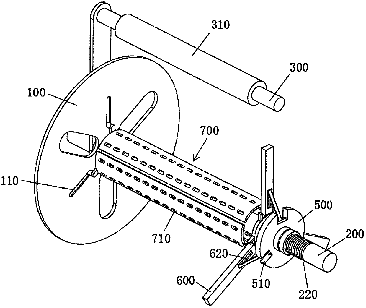 Communication cable extending and retracting device for communication engineering