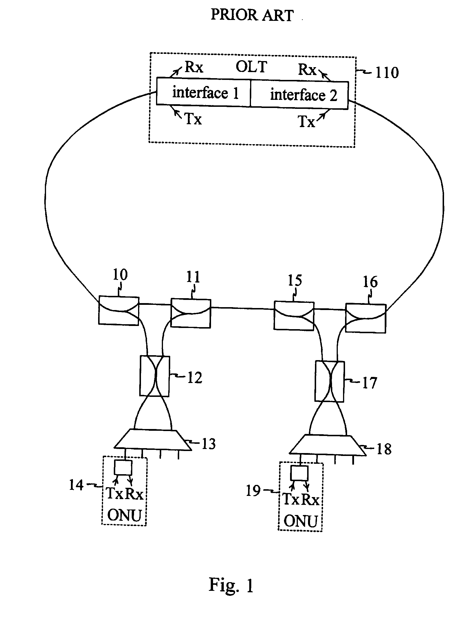 Single-fiber protection in telecommunications networks