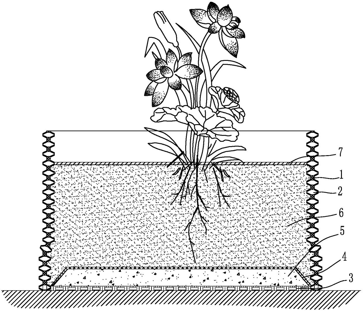 Saline and alkaline land greening cultivating device