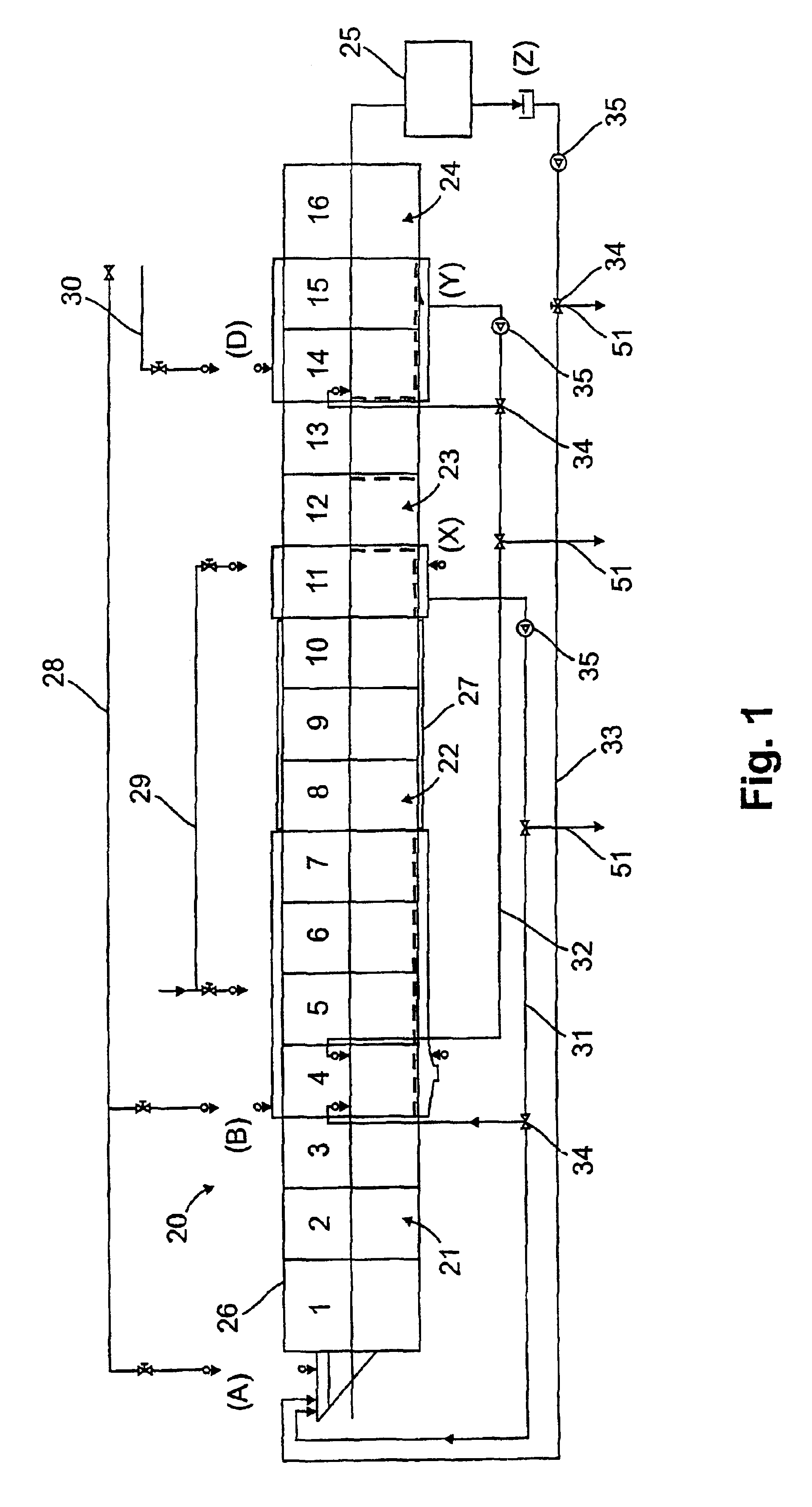 Method for washing laundry in a tank-free wash path as well as wash path for carrying out the method