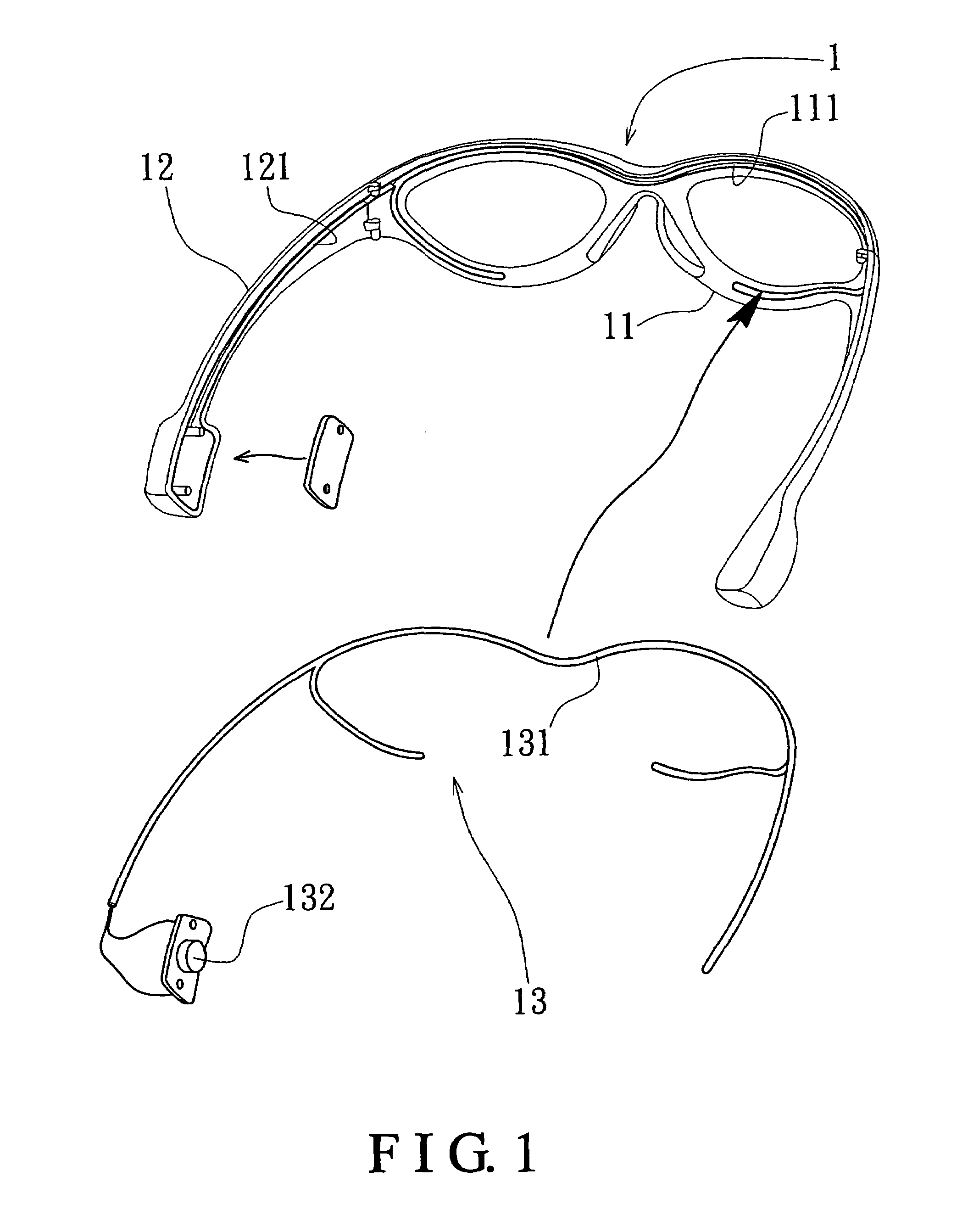 Eyeglasses having light emitting function