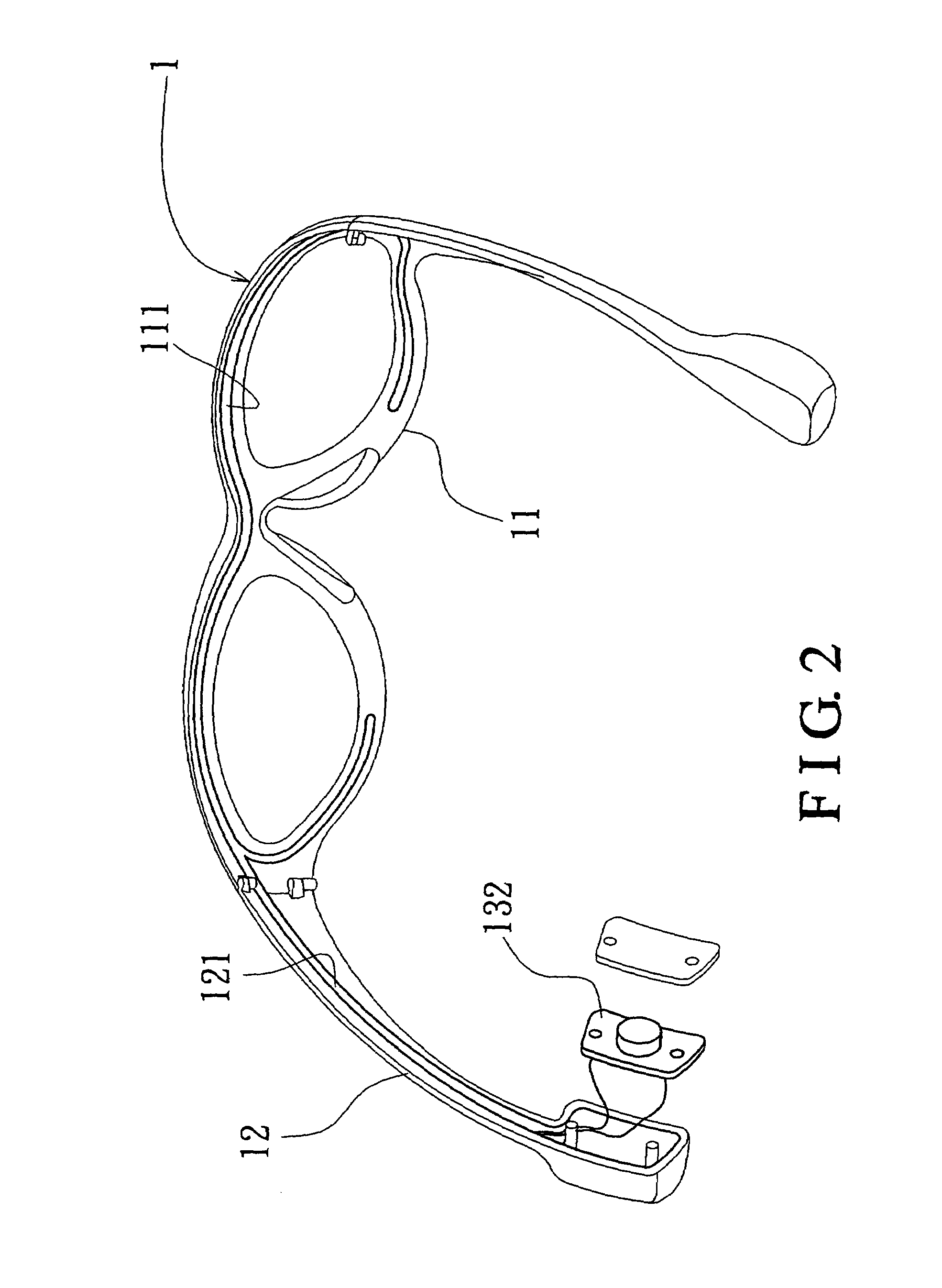 Eyeglasses having light emitting function