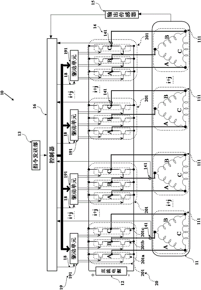 Motor drive fault-tolerant control device and electric device