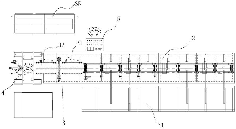 Full-automatic high-temperature precise hot cutting one-time forming system for track link section