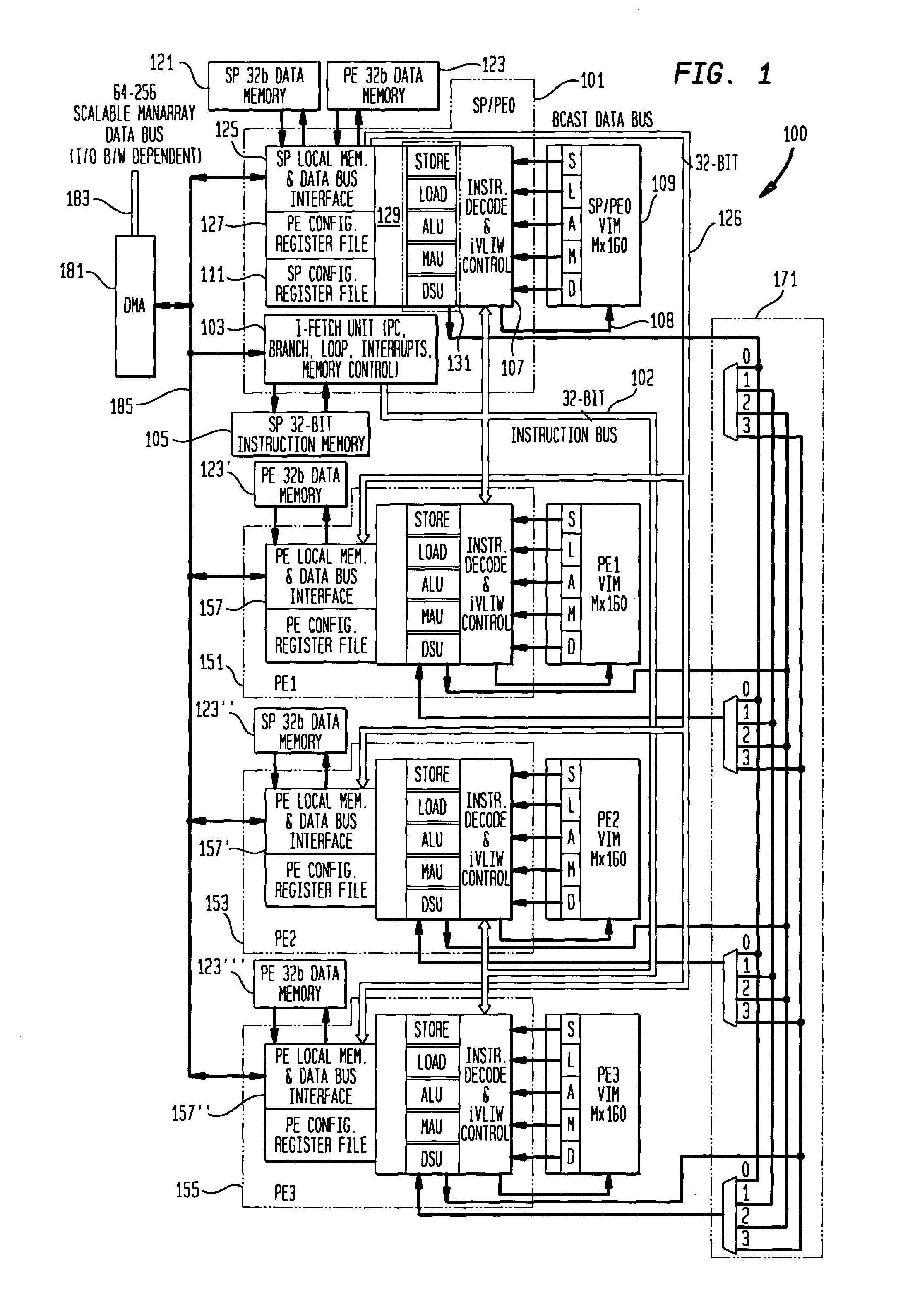 Methods and apparatus to support conditional execution in a VLIW-based array processor with subword execution