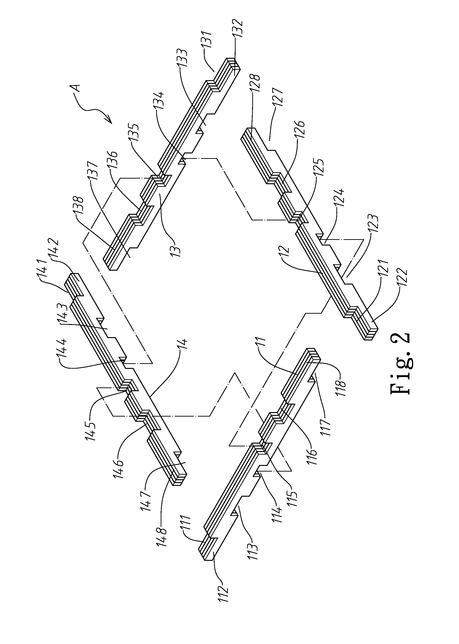 Platform-Type Shelf and Assembling Method thereof