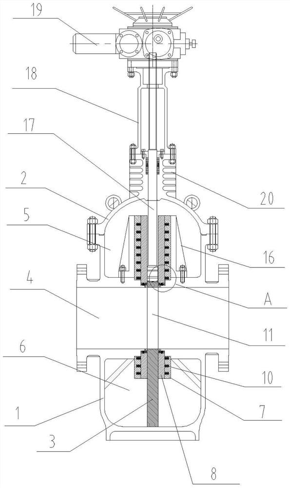 High-temperature wear-resistant stop valve