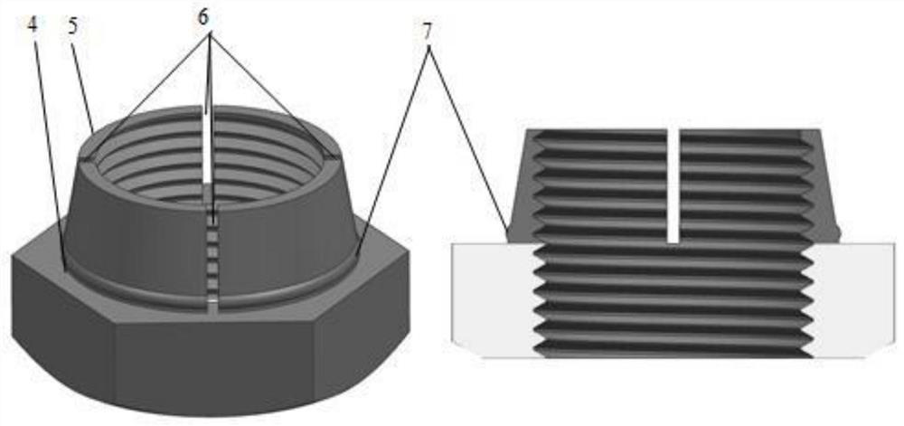 Upper locking type elastic conical locknut