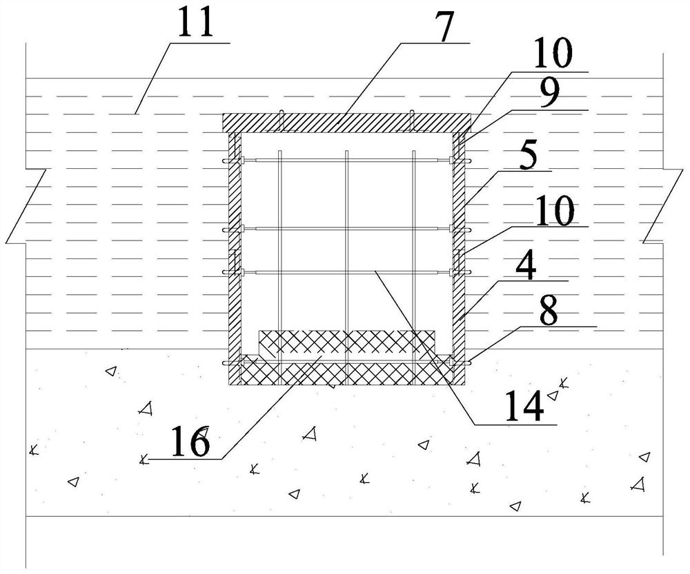 A kind of construction method of concrete in the climbing corridor part of roller compacted concrete dam