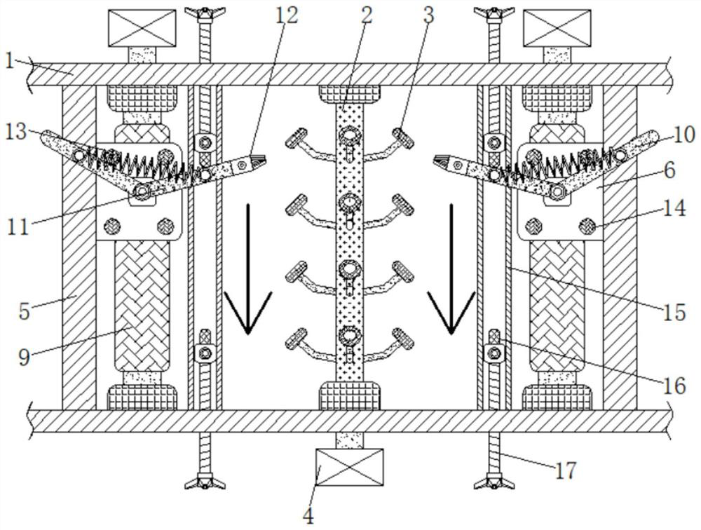 Efficient hardware mechanical workpiece paint spraying device capable of uniformly spraying paint