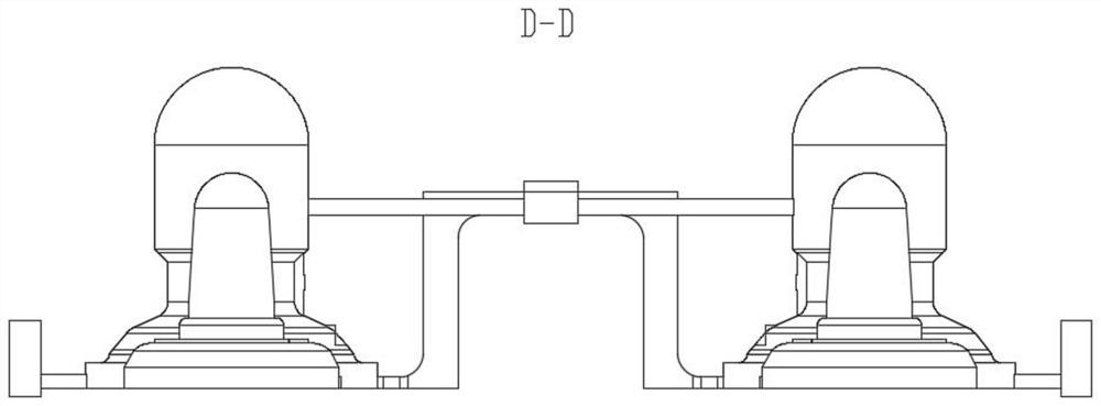 V-method casting system for solving pore problem by using overflow riser