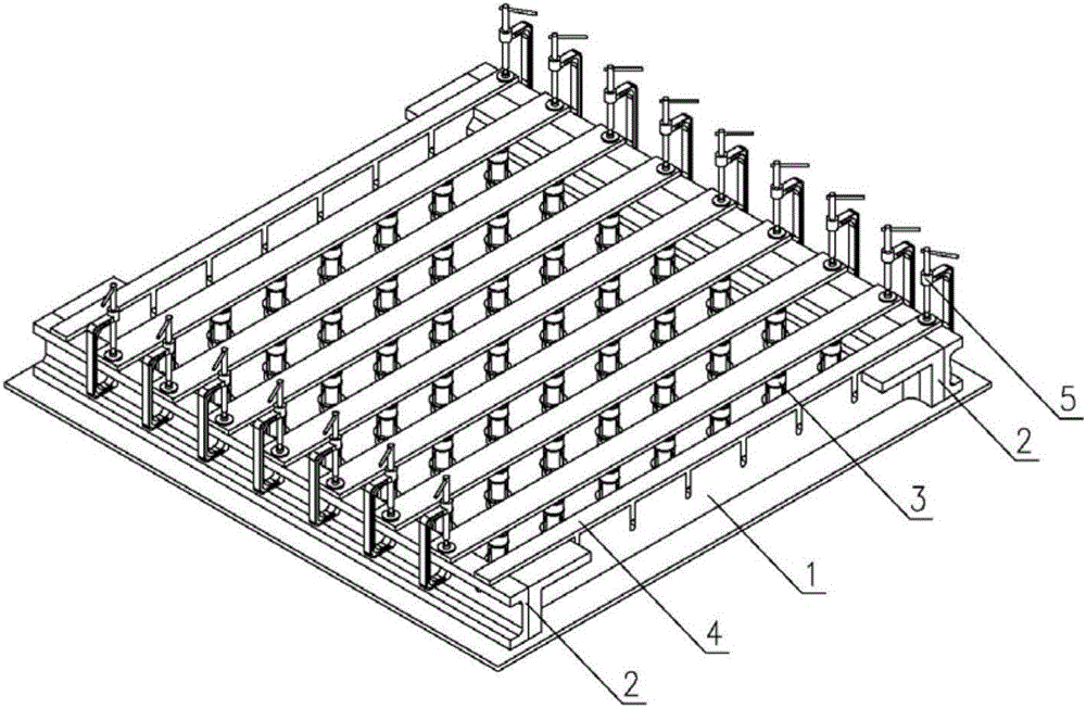 Anti-floating filter plate of upward flow suspension filter material filter pool and preparation and installation method thereof