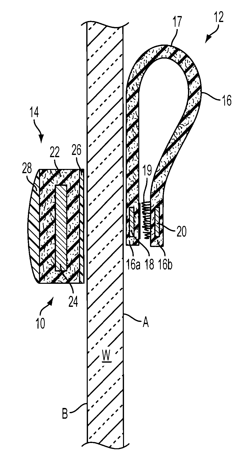 Magnetically coupled wall attachment device