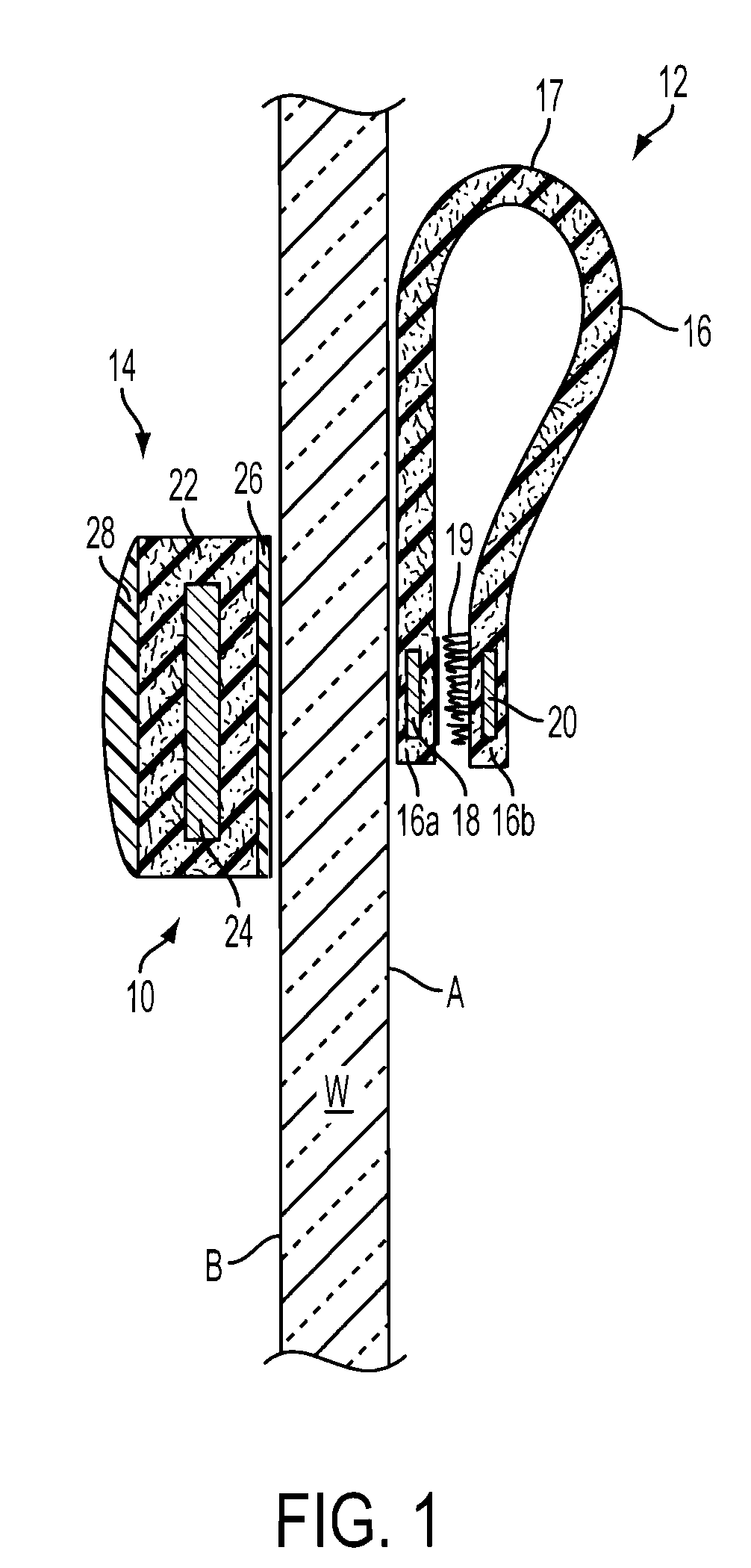 Magnetically coupled wall attachment device