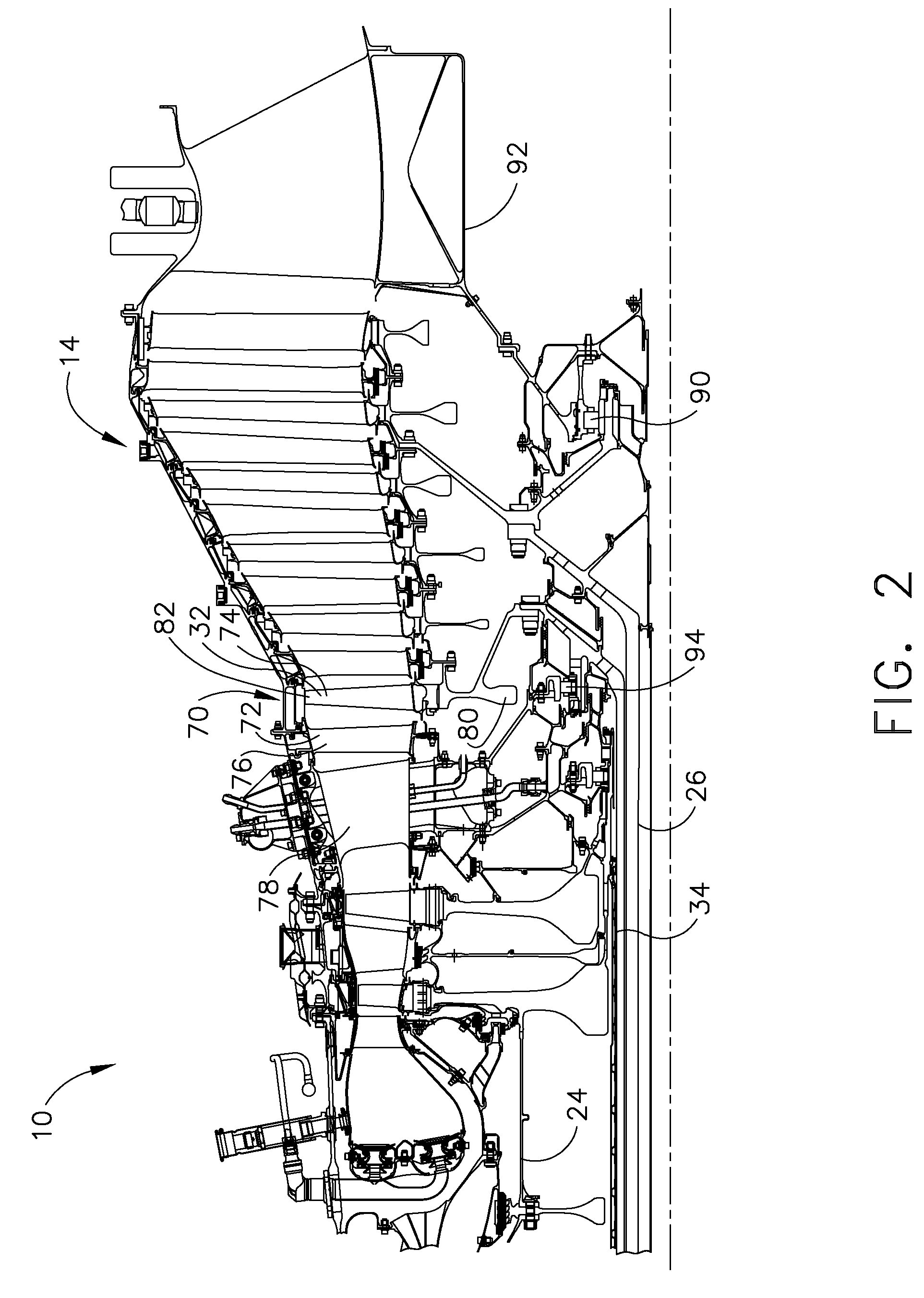 Turbofan engine assembly and method of assembling same