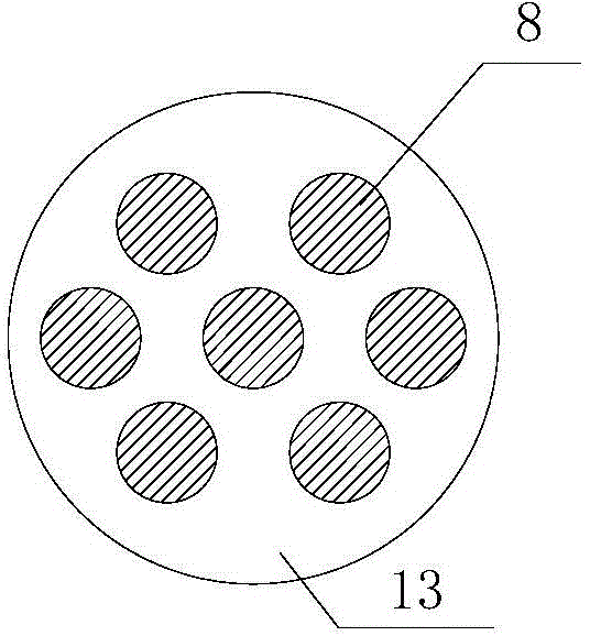 Landslide section tunnel reinforcing device and reinforcing construction method