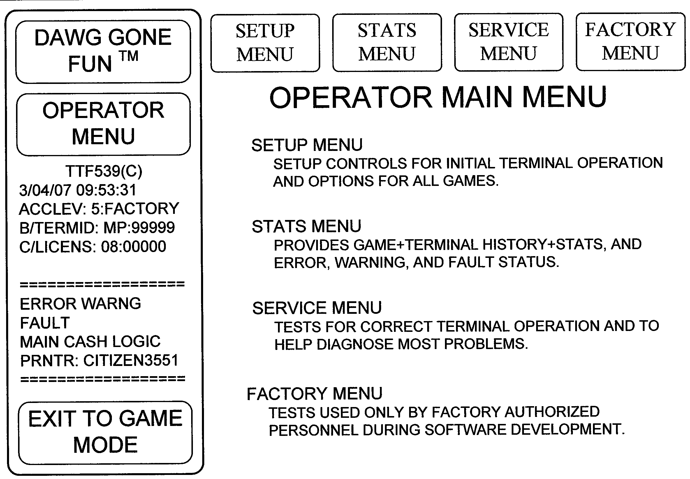 System and Method for Securely Controlling Operation and Configuration of an Electronic Game Having Virtual Refills