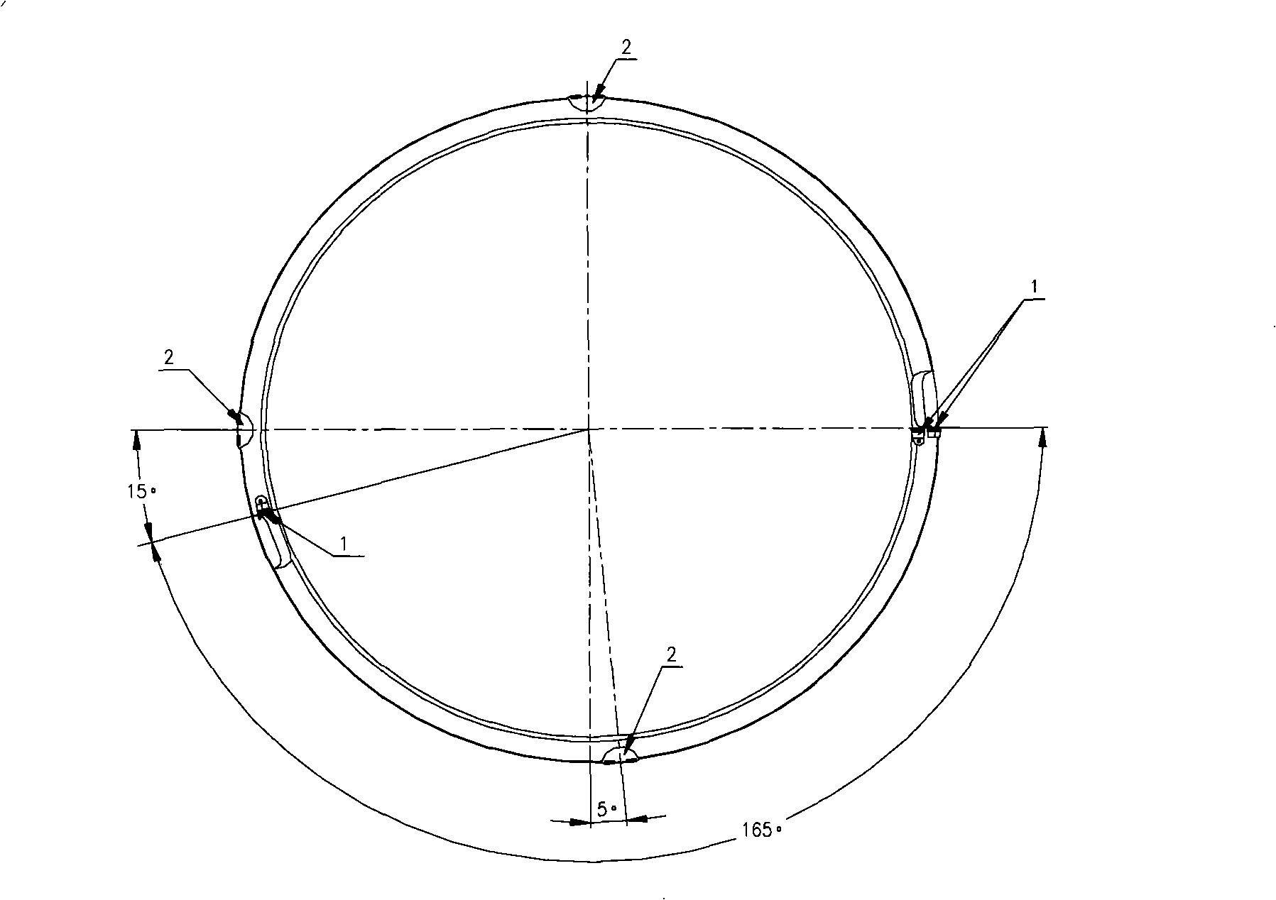 Method for processing trepanning of crankshaft crank red trepanning hole for large-scale ship and special trepanning drill