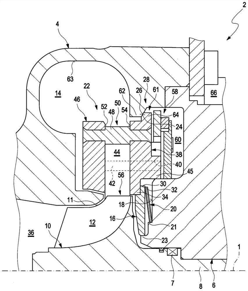 Turbocharger with centered guide blade ring