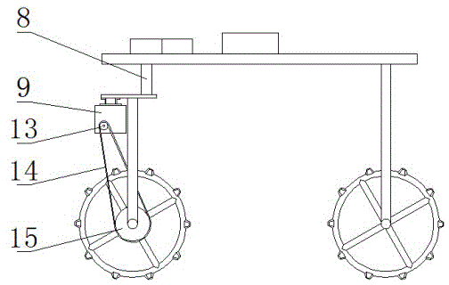 Remotely-controlled three-wheel agricultural locomotive with high passing ability