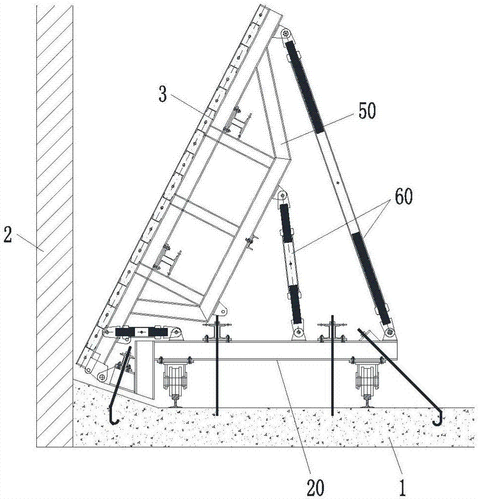 Basement outer wall single-side steel formwork supporting system and construction method thereof