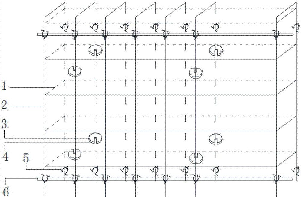 Precise omega-type full lock positioning method and locator for reinforcement of flood control wall