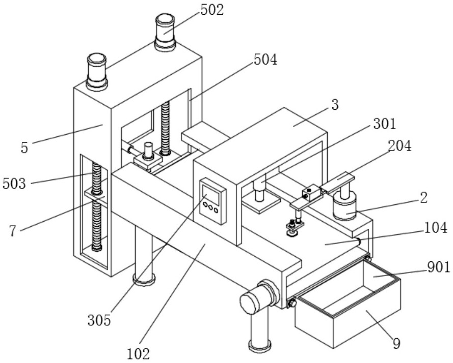 Electronic chip punching tool with clamping structure