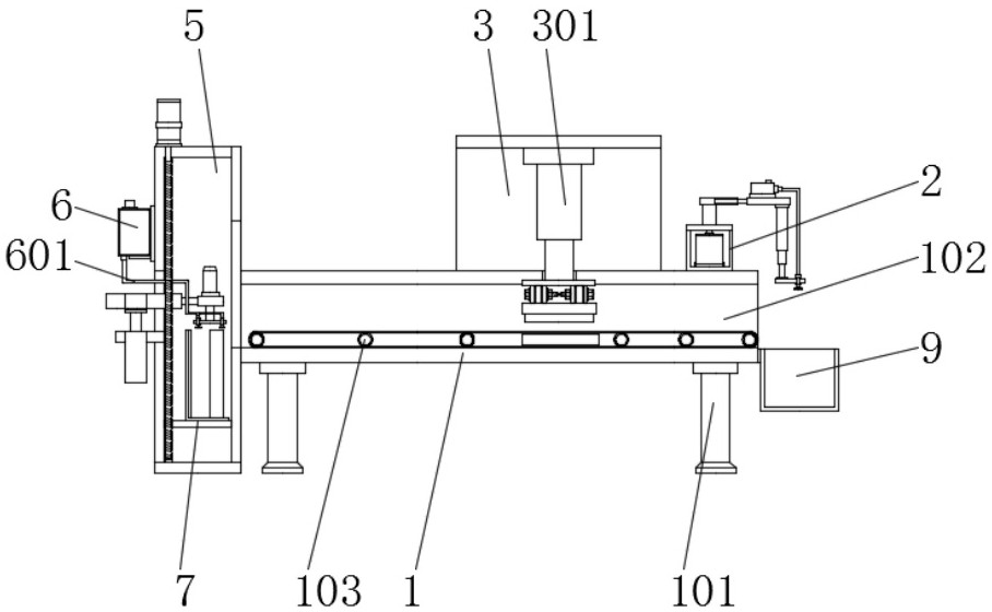 Electronic chip punching tool with clamping structure