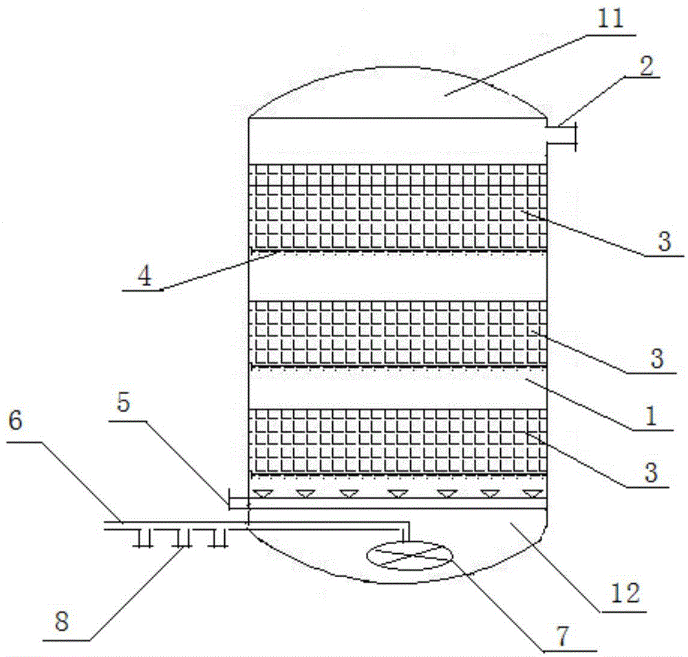 Noble-metal iron-carbon-filler sewage reactor